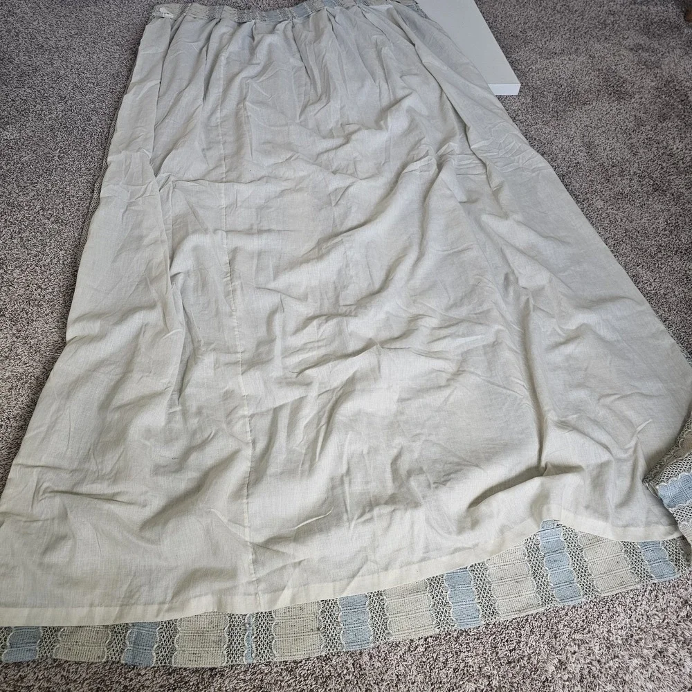 Vintage 1970s Scandinavian Style Natural Woven Fibers Fabric Drape Curtains Pair